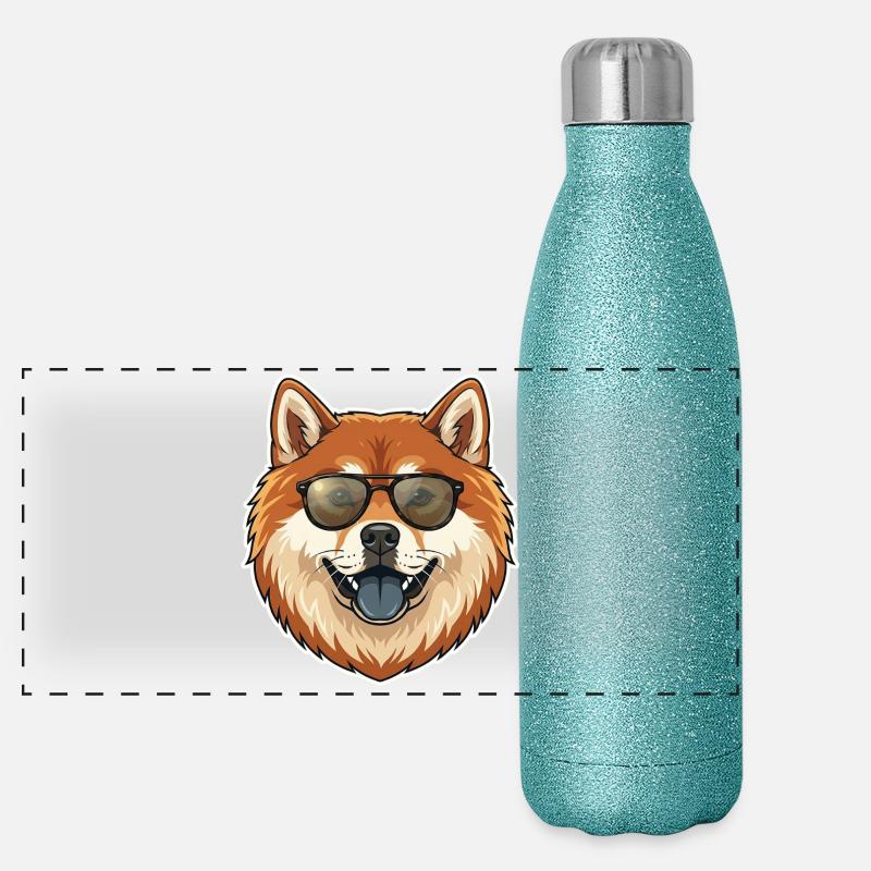Drôle de chien Gourde isotherme panoramique pailletée 500 ml