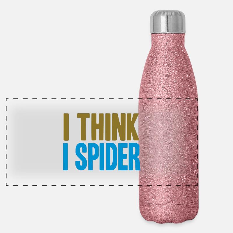 ICH GLAUB ICH SPINNE (DENGLISCH) Panorama Glitzer Isolierflasche 500 ml