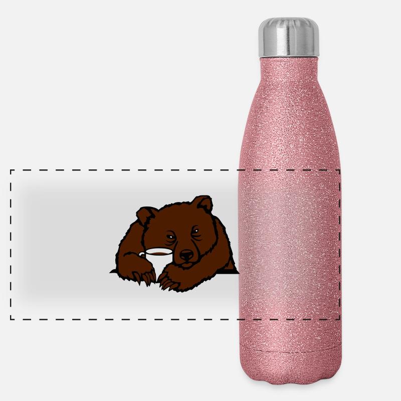 Morgenmuffel Bear Panoramic Glitter Thermal Bottle 500 ml