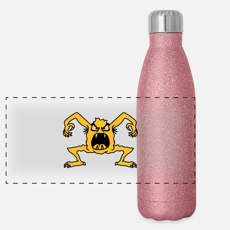 monster Panorama Glitzer Isolierflasche 500 ml