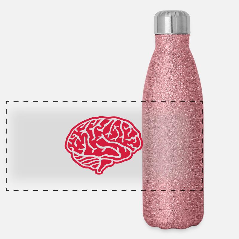 Gehirn Panorama Glitzer Isolierflasche 500 ml