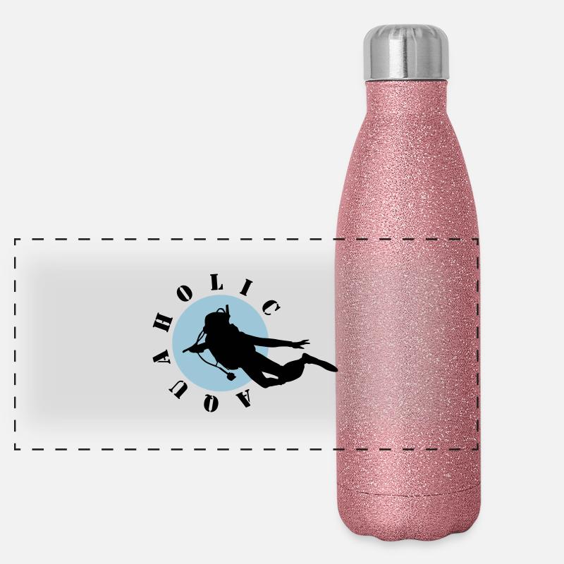 Diving: Aquaholic Panorama Glitzer Isolierflasche 500 ml