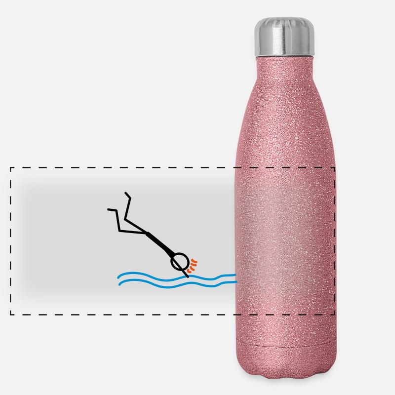 springen / schwimmen Panorama Glitzer Isolierflasche 500 ml