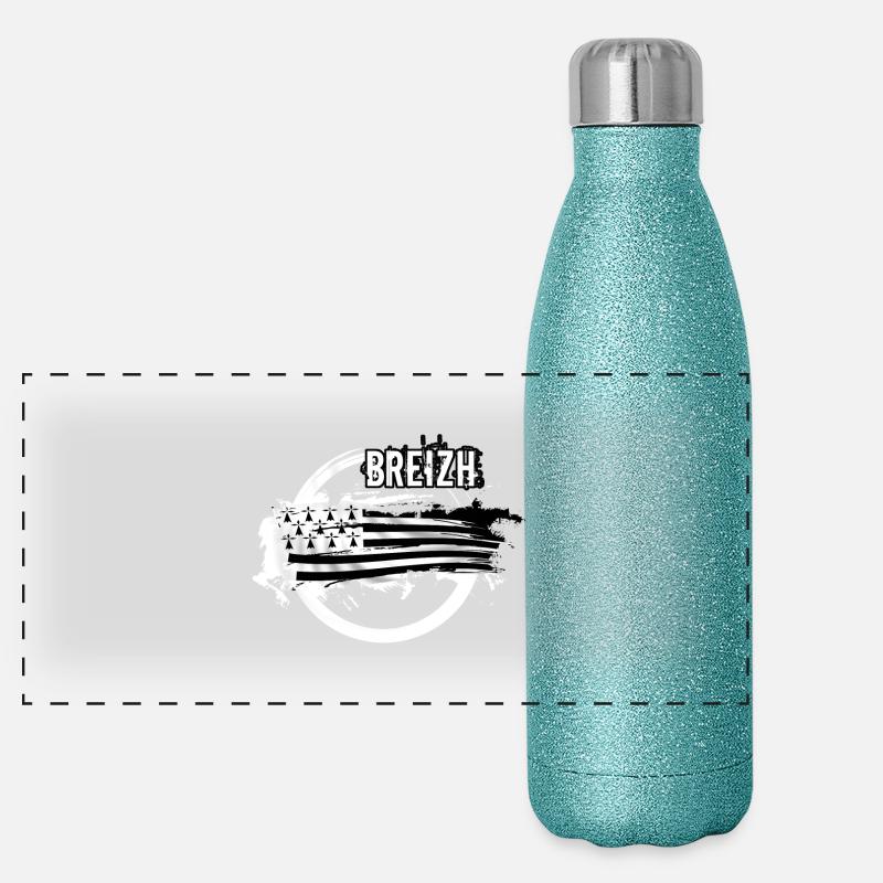 Bretagne - Breizh 20 Gourde isotherme panoramique pailletée 500 ml