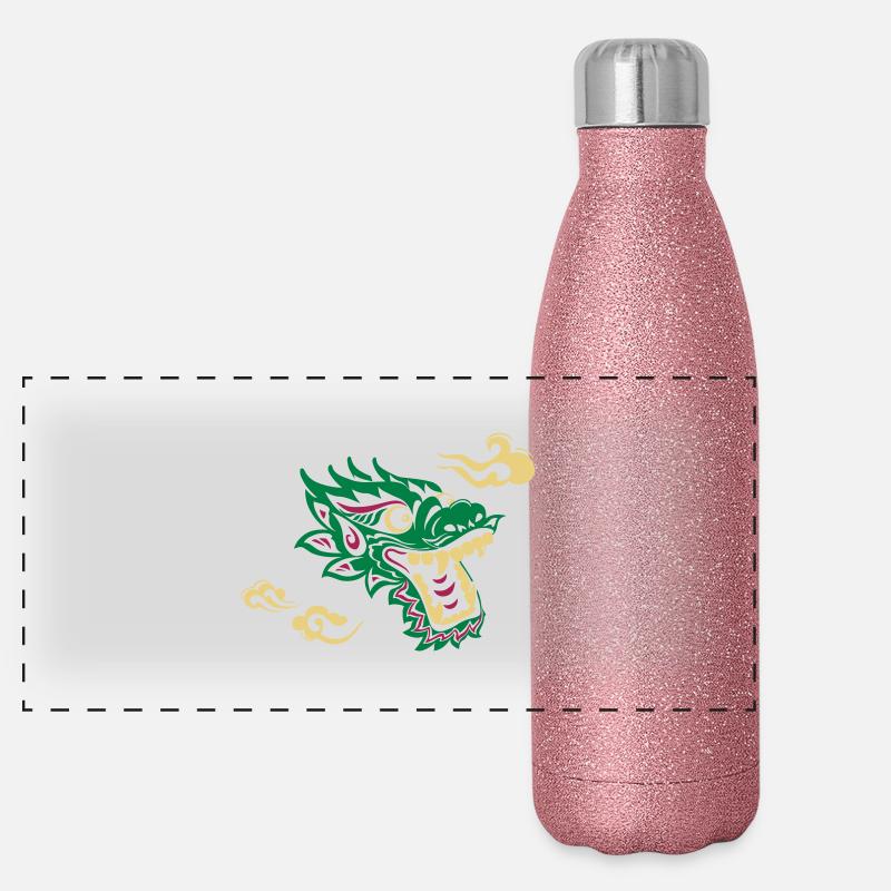Dragon Japonais Gourde isotherme panoramique pailletée 500 ml