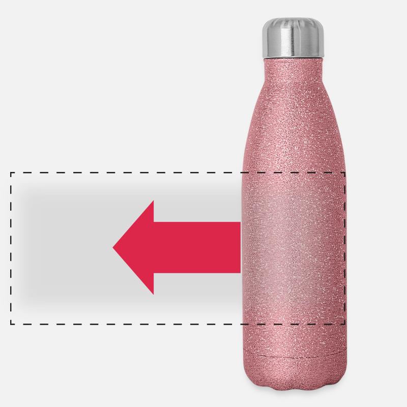Pfeil Links Panorama Glitzer Isolierflasche 500 ml