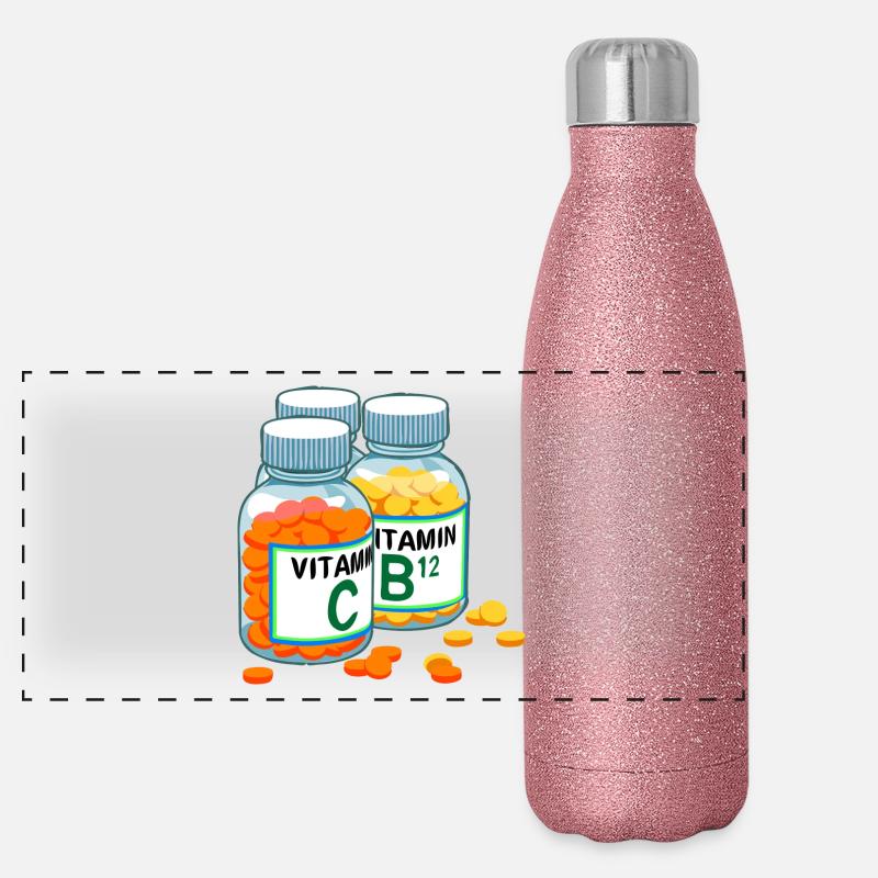 vitamins Panoramic Glitter Thermal Bottle 500 ml