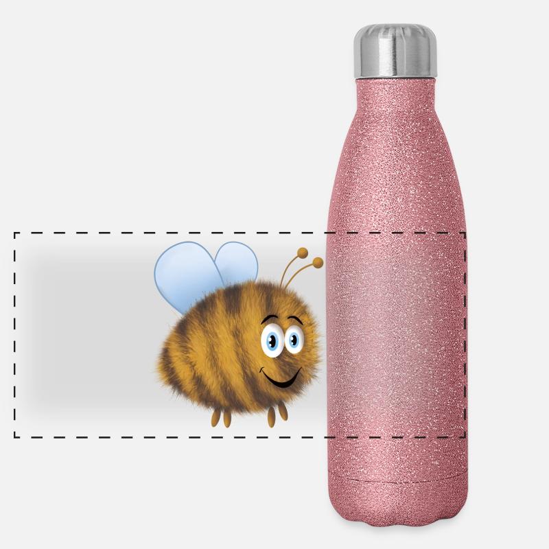 Lustige Hummel Panorama Glitzer Isolierflasche 500 ml