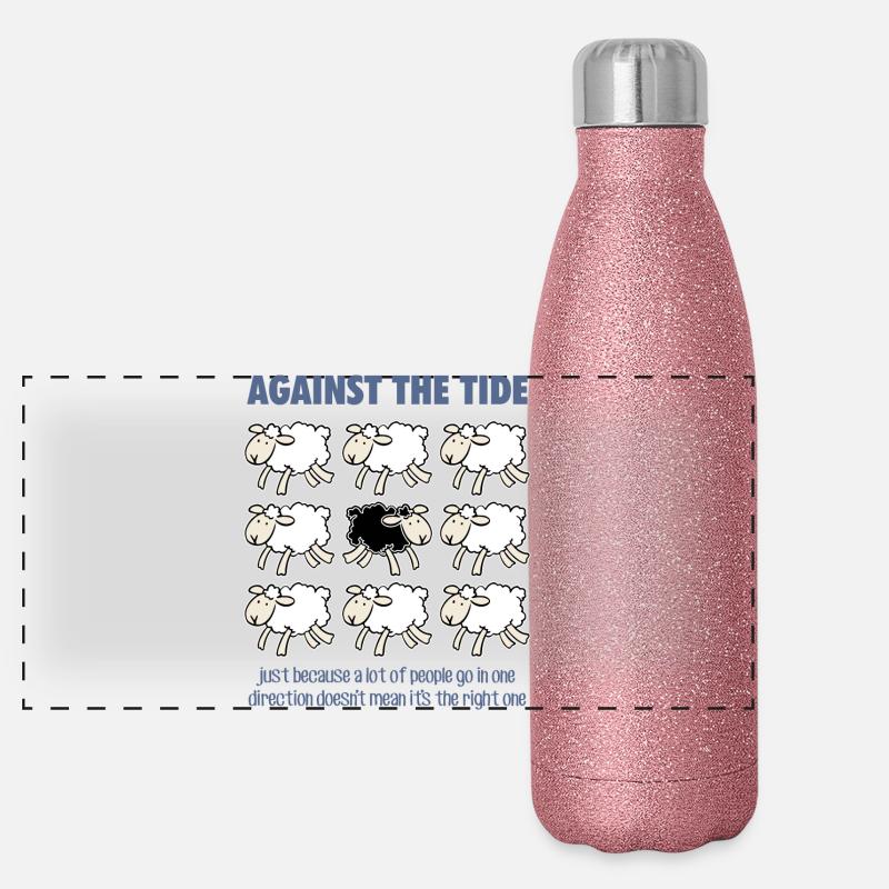Gegen den Strom Panorama Glitzer Isolierflasche 500 ml