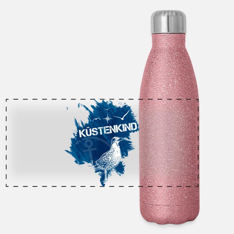Seagulls Coastal Child Panoramic Glitter Thermal Bottle 500 ml