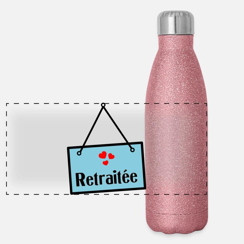 RETRAITEE Gourde isotherme panoramique pailletée 500 ml