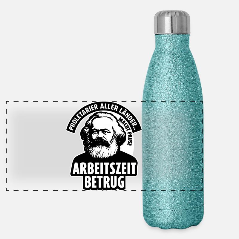 Chemise d’arnaque au temps de travail – Anti Work Meme Design Gourde isotherme panoramique pailletée 500 ml