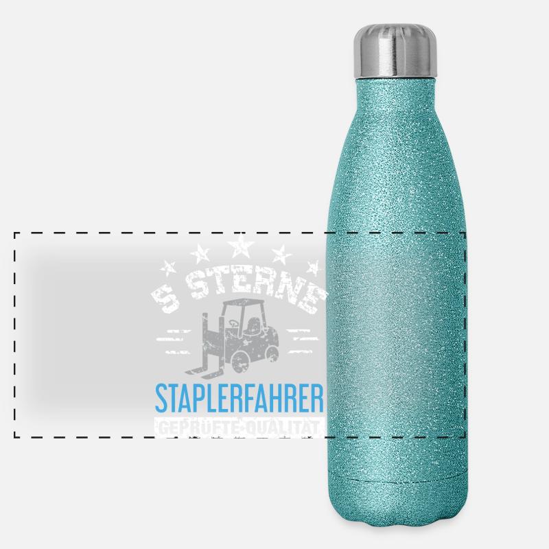 5 Star Forklift Driver Tested Quality / Forklift Panoramic Glitter Thermal Bottle 500 ml