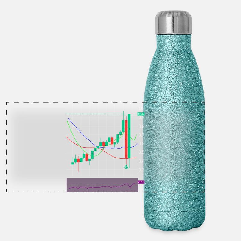 Échange d’actions crypto Gourde isotherme panoramique pailletée 500 ml