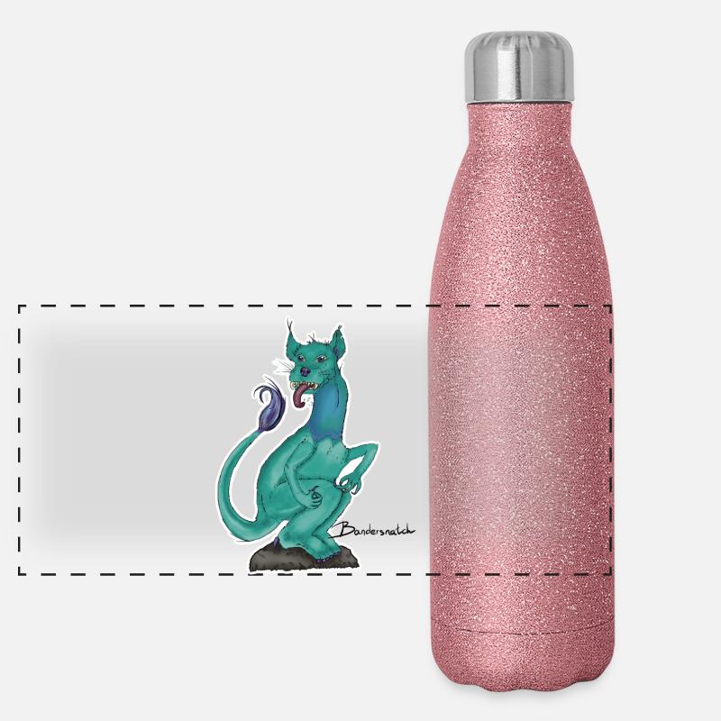 Bandersnatch - Panorama Glitzer Isolierflasche 500 ml - Pink Glitzer