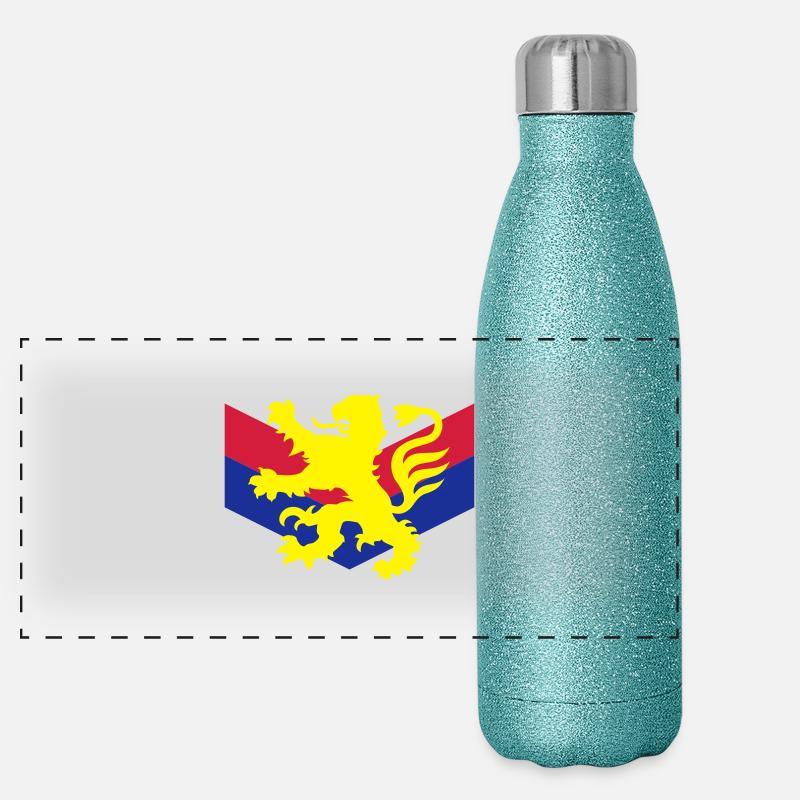 Blason Lion 3 Gourde isotherme panoramique pailletée 500 ml