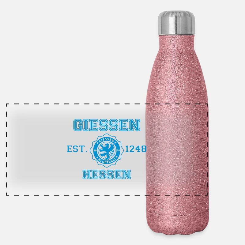 Gießen Est. 1248 Panorama Glitzer Isolierflasche 500 ml