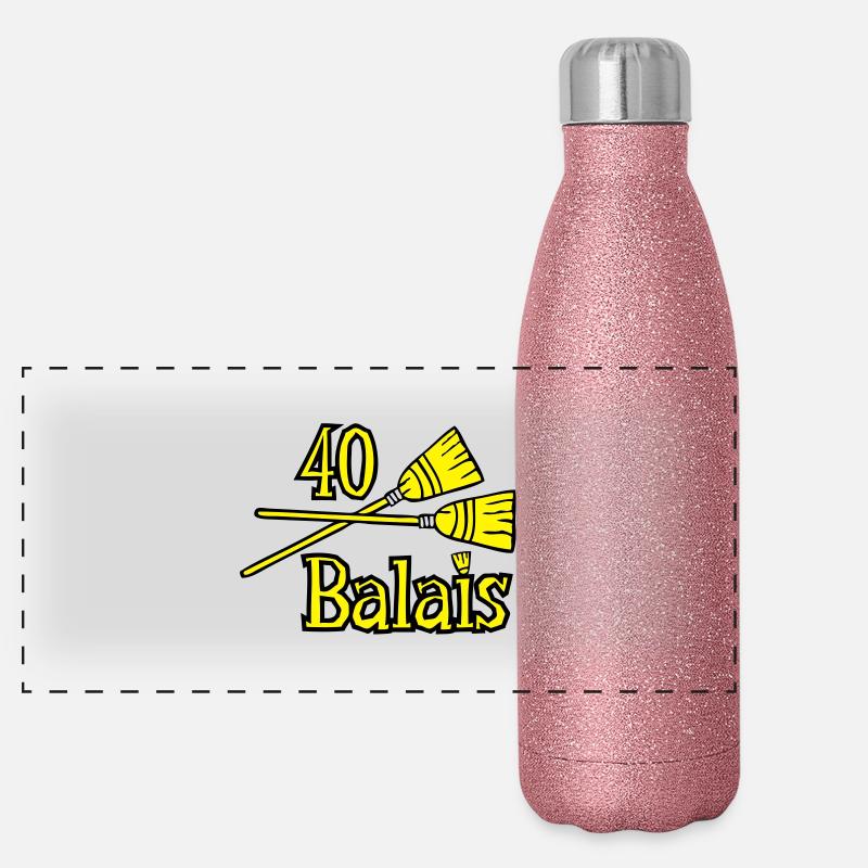 40 Jahre Besen Panorama Glitzer Isolierflasche 500 ml