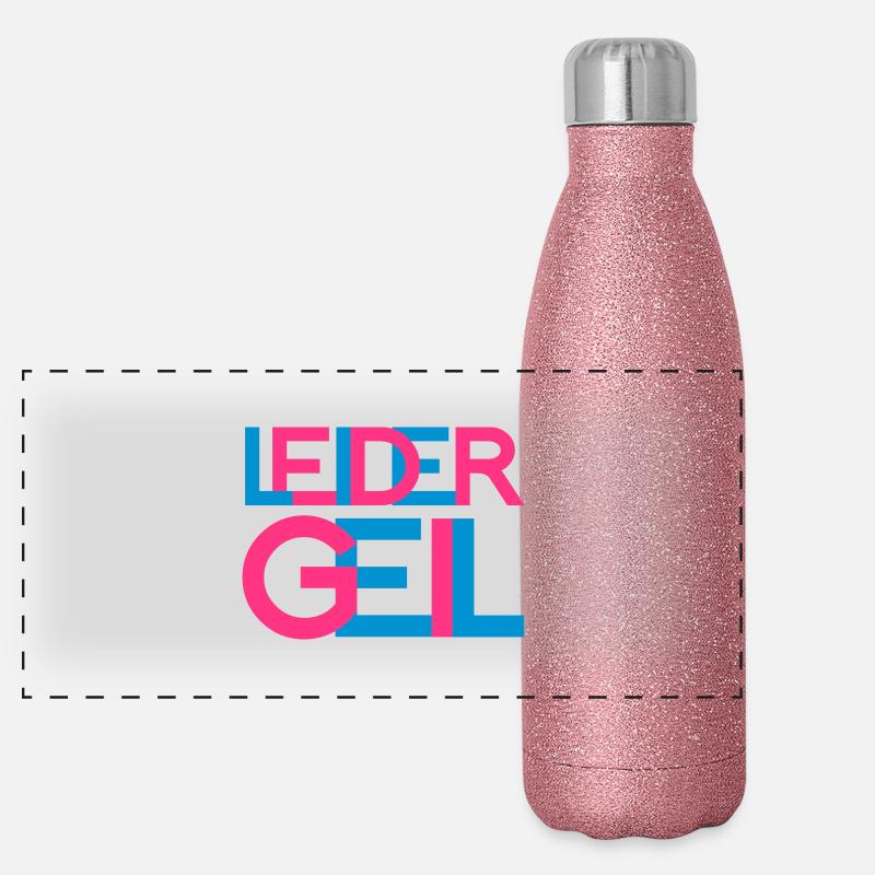 leider geil Panorama Glitzer Isolierflasche 500 ml