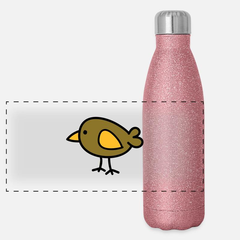 oiseau Gourde isotherme panoramique pailletée 500 ml