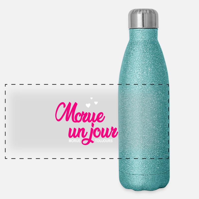 morue un jour morue toujours Gourde isotherme panoramique pailletée 500 ml