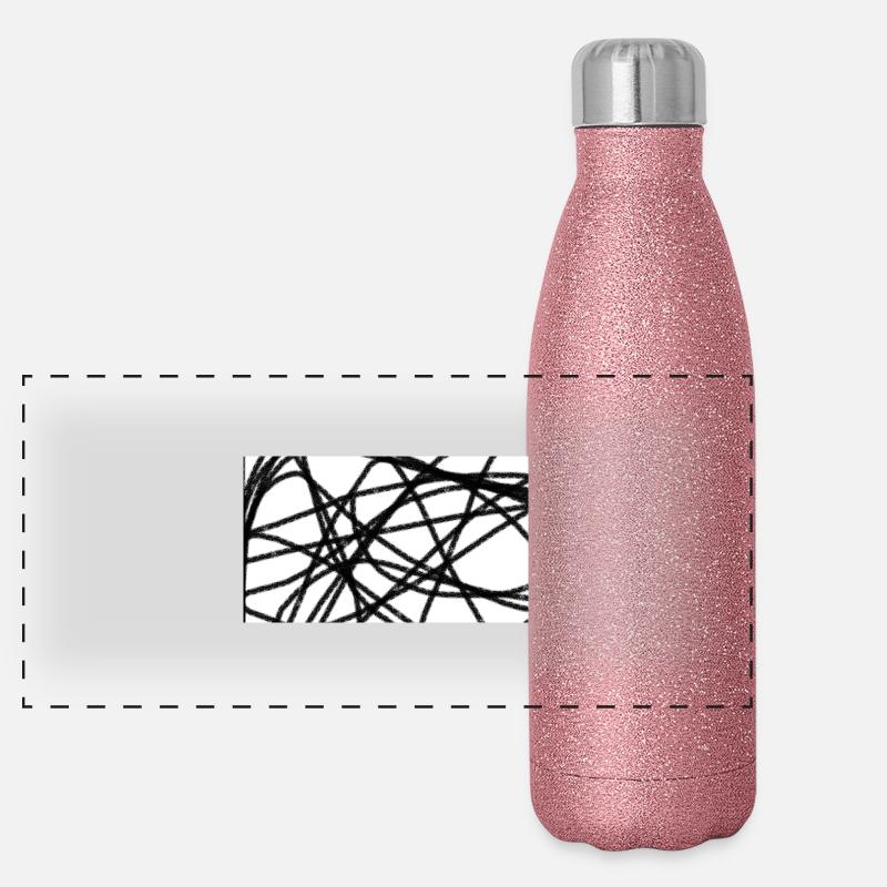 Moderne Kunst! Geschenk Mode Style Panorama Glitzer Isolierflasche 500 ml