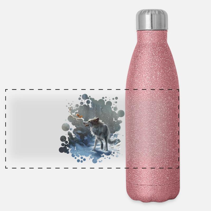 winter wolf Gourde isotherme panoramique pailletée 500 ml