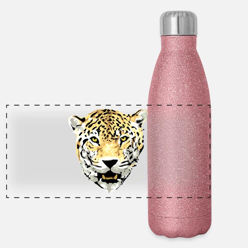 guépard chat ocelot léopard jaguar, guépard wildcat29 Gourde isotherme panoramique pailletée 500 ml