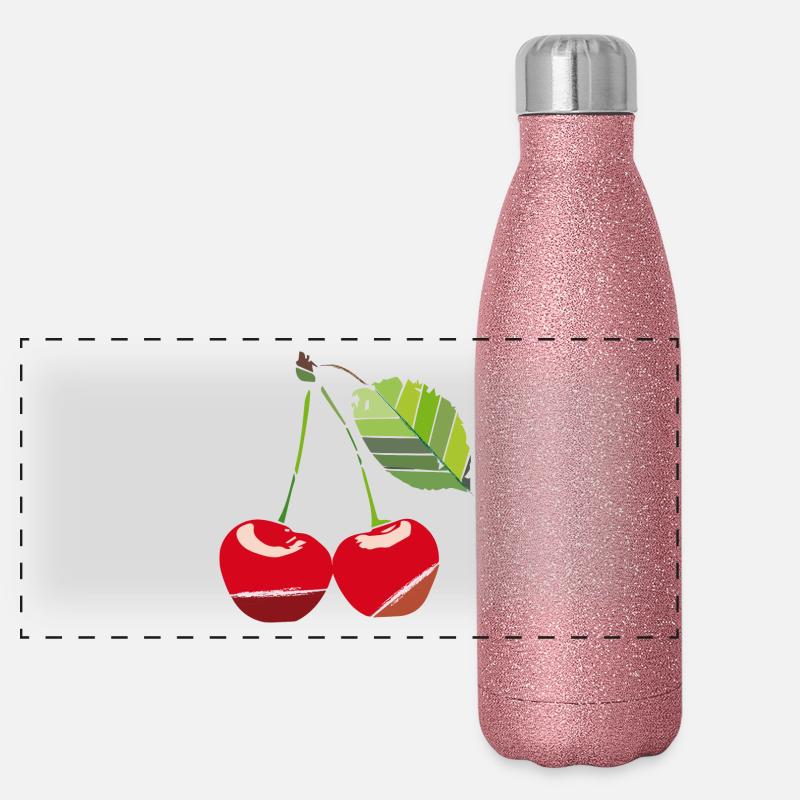 cerise Gourde isotherme panoramique pailletée 500 ml
