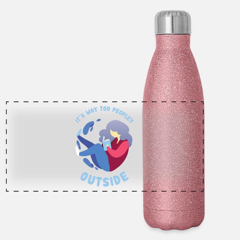 Introverti - Bien trop populaire Gourde isotherme panoramique pailletée 500 ml