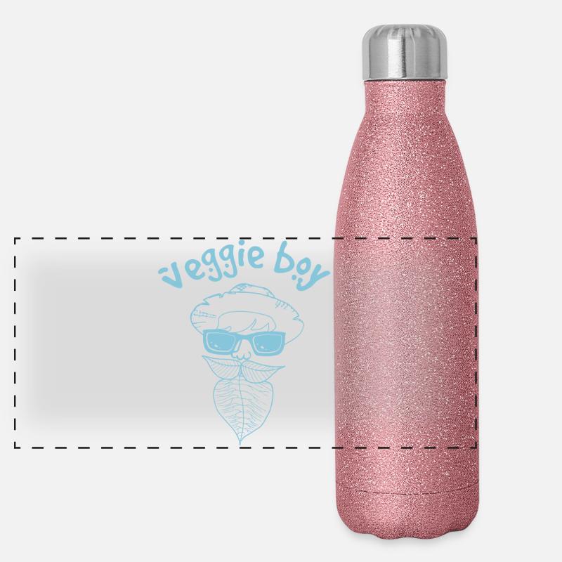 Veggie Panorama Glitzer Isolierflasche 500 ml