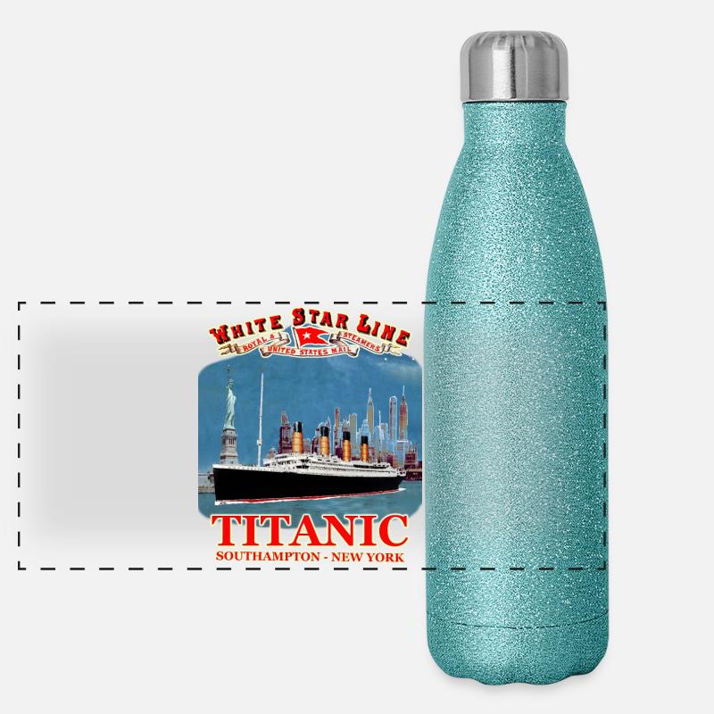 TITANIC création Louis RUNEMBERG © Adagp Gourde isotherme panoramique pailletée 500 ml