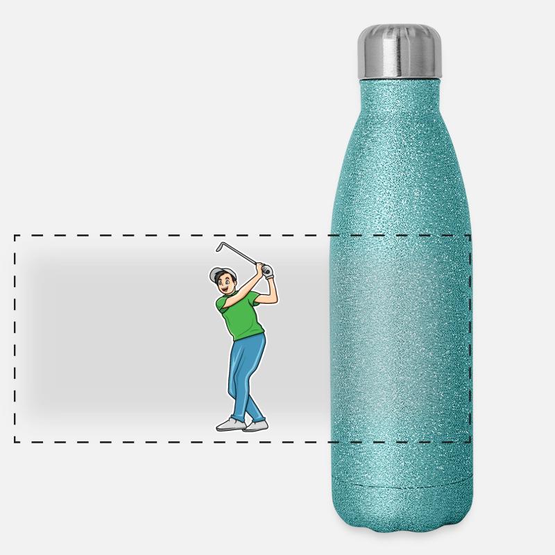 Golf Cartoon Panoramic Glitter Thermal Bottle 500 ml