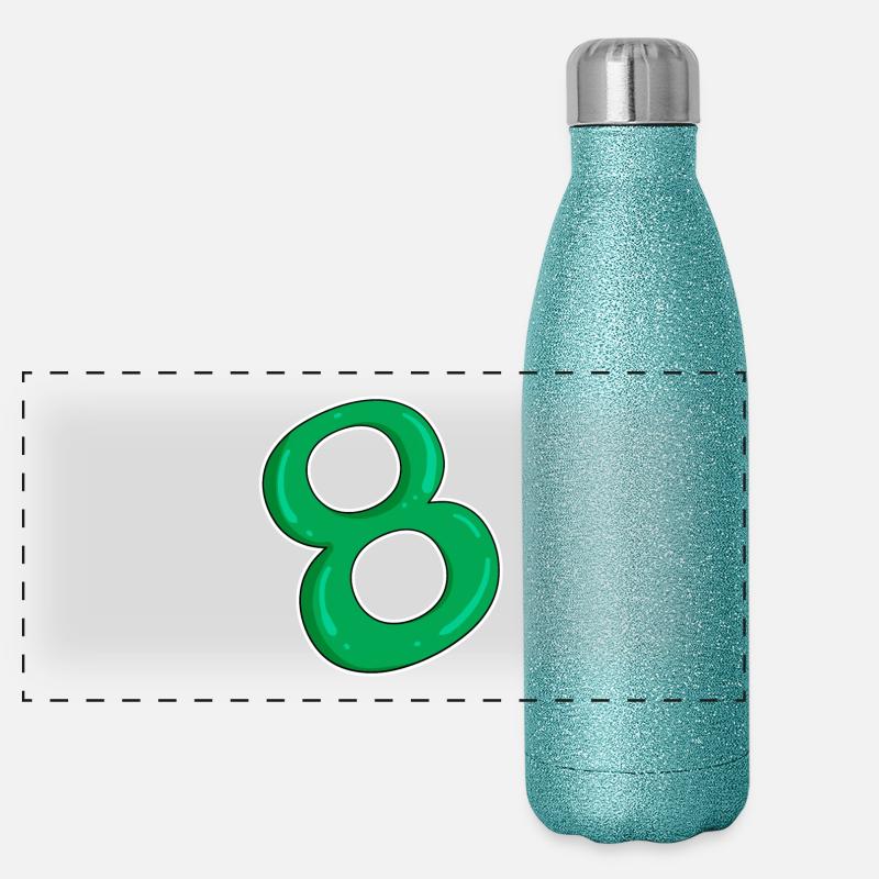 Eight - 8 - Green Panoramic Glitter Thermal Bottle 500 ml