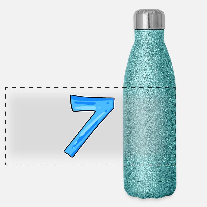 7 Number Panoramic Glitter Thermal Bottle 500 ml