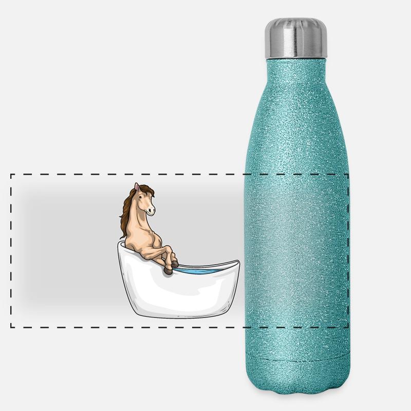 Baignoire pour chevaux Gourde isotherme panoramique pailletée 500 ml
