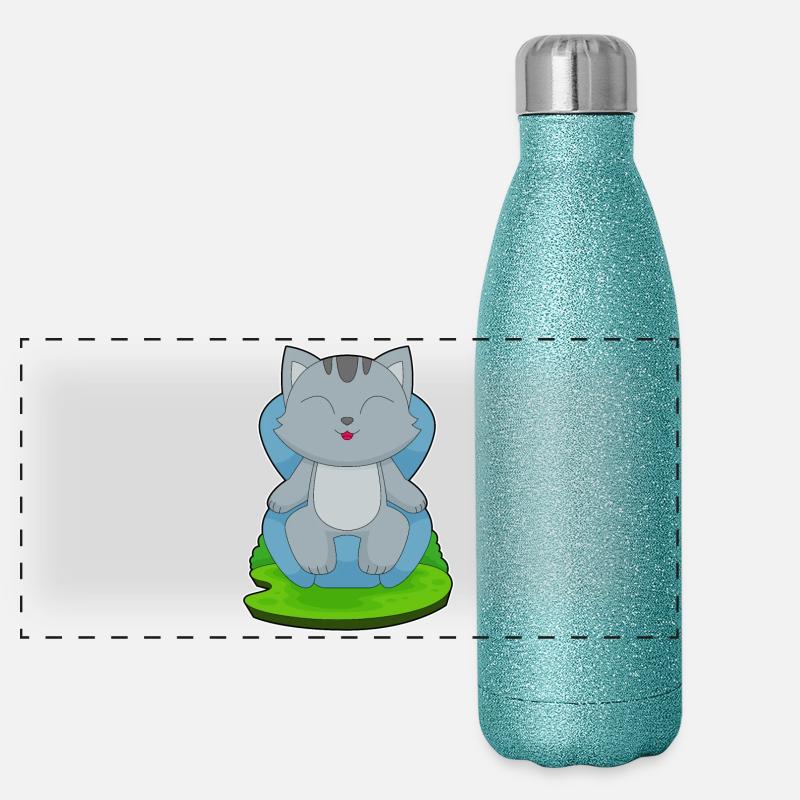 Fauteuil Chat Gourde isotherme panoramique pailletée 500 ml