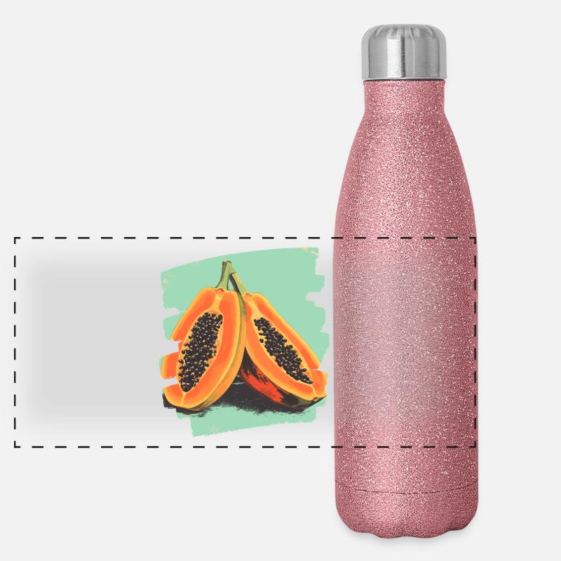 Papaye Gourde isotherme panoramique pailletée 500 ml