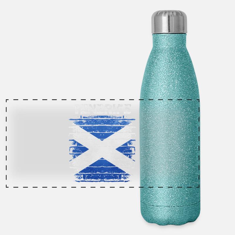 Illustration du drapeau de Tenerife Gourde isotherme panoramique pailletée 500 ml