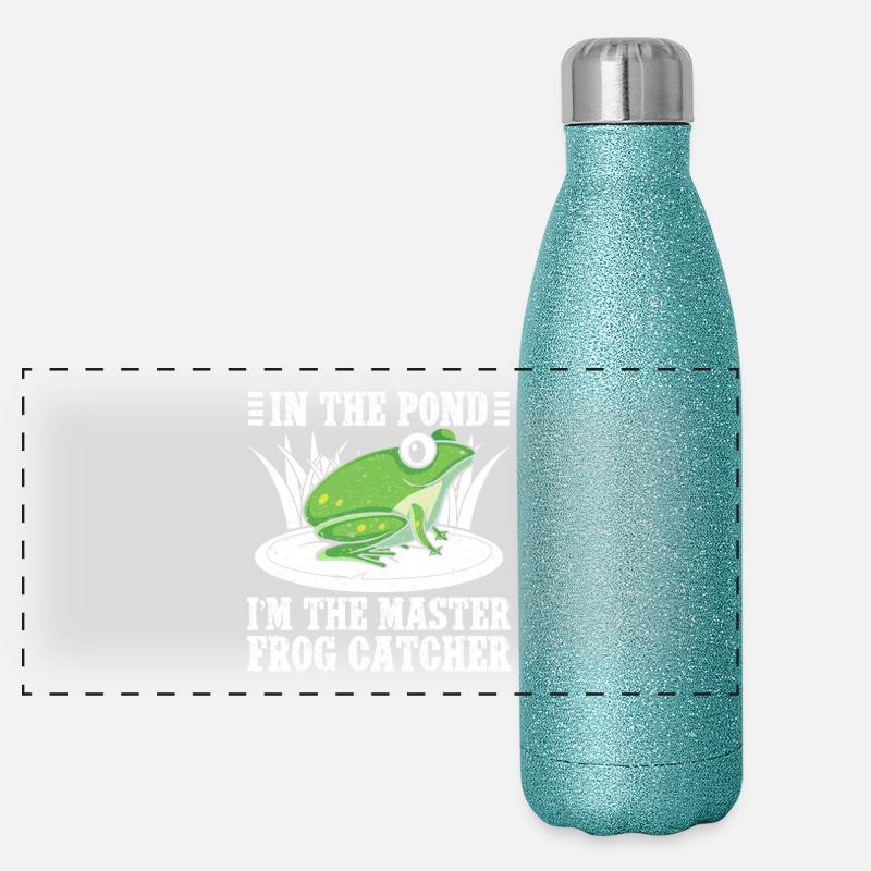 Master Frog Catcher Cartoon Design Panoramic Glitter Thermal Bottle 500 ml