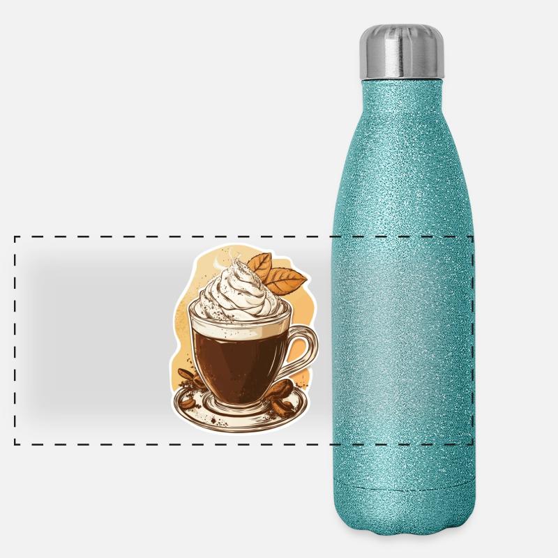 Coffee Panoramic Glitter Thermal Bottle 500 ml