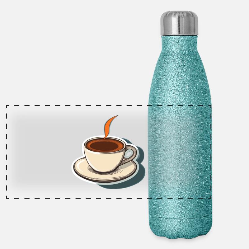 Coffee Panoramic Glitter Thermal Bottle 500 ml