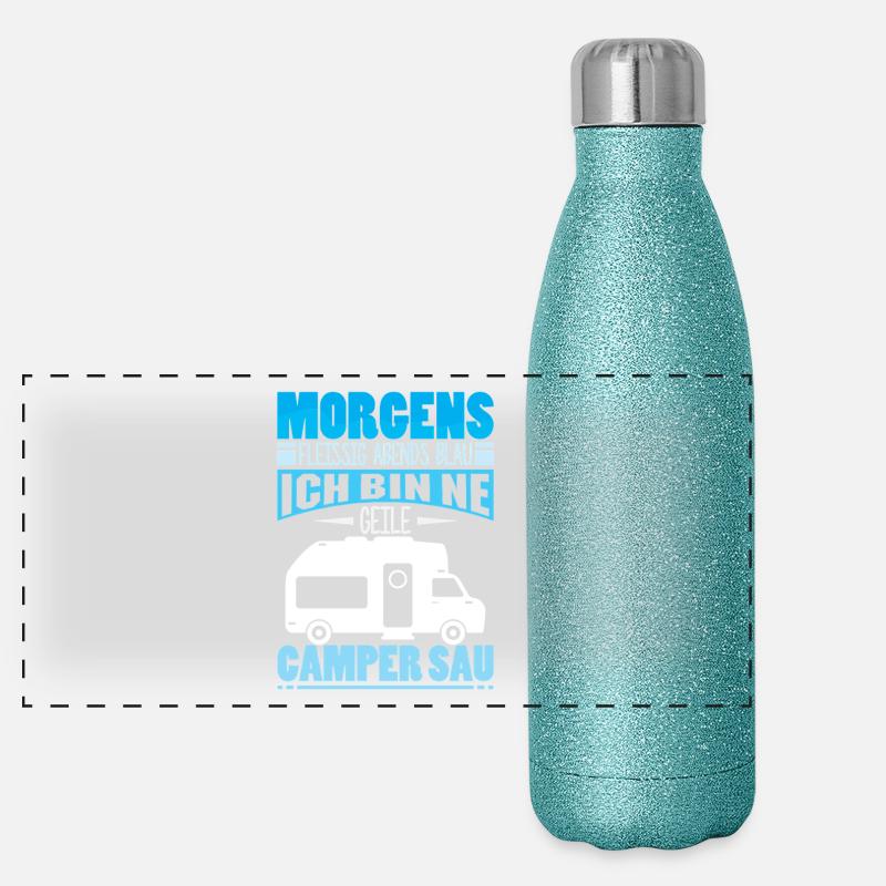Camper Camping Caravane Dicton Gourde isotherme panoramique pailletée 500 ml