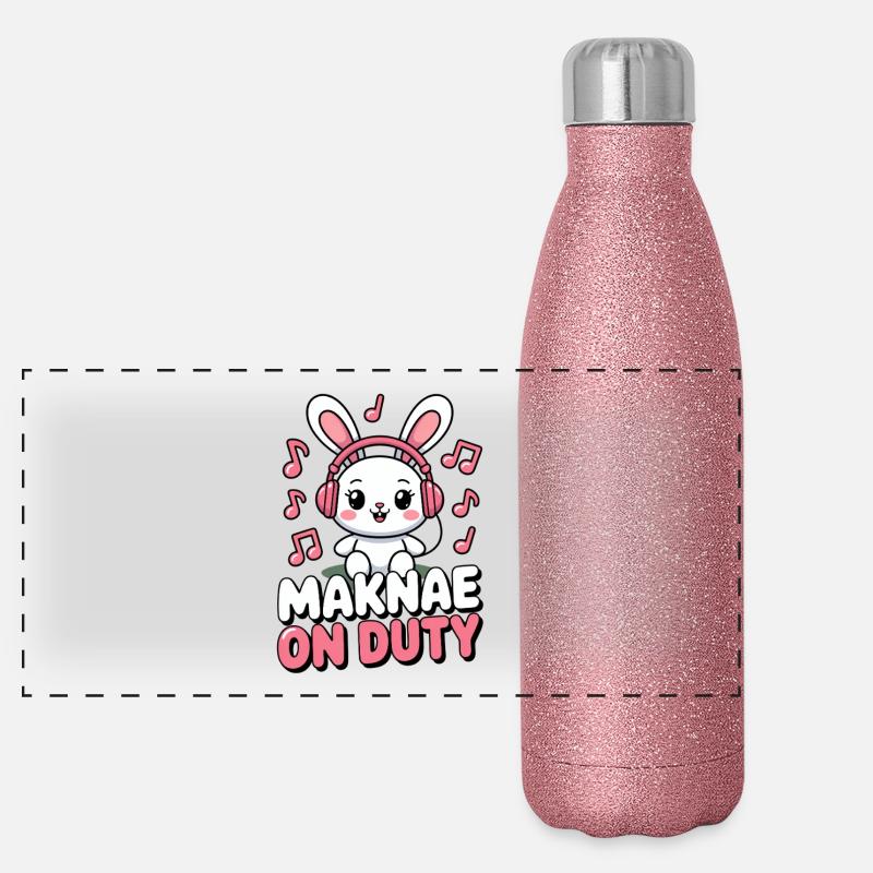 Fan de K-Pop Drôle Corée Maknae Gourde isotherme panoramique pailletée 500 ml