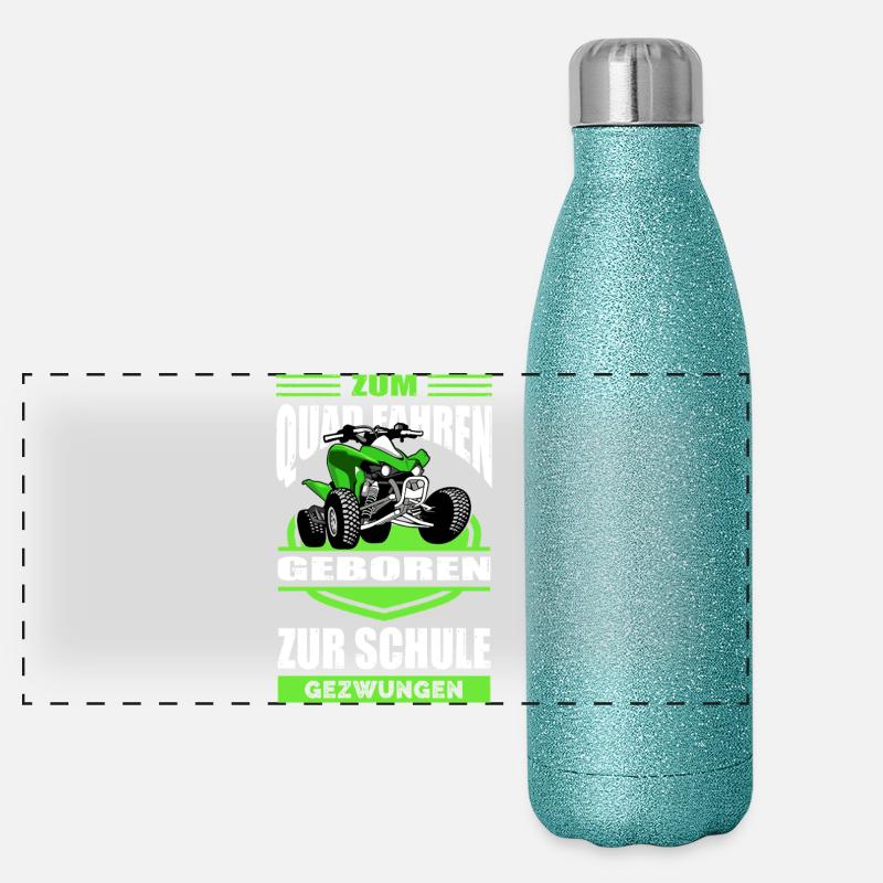 Né pour conduire un quad, forcé d’aller à l’école Gourde isotherme panoramique pailletée 500 ml
