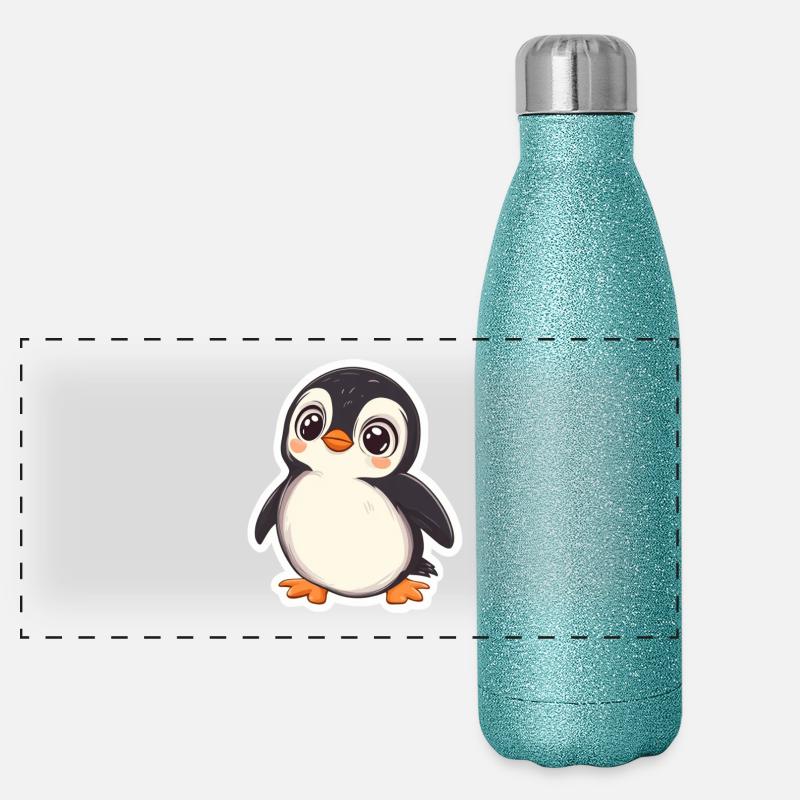 Pinguin Panorama Glitzer Isolierflasche 500 ml