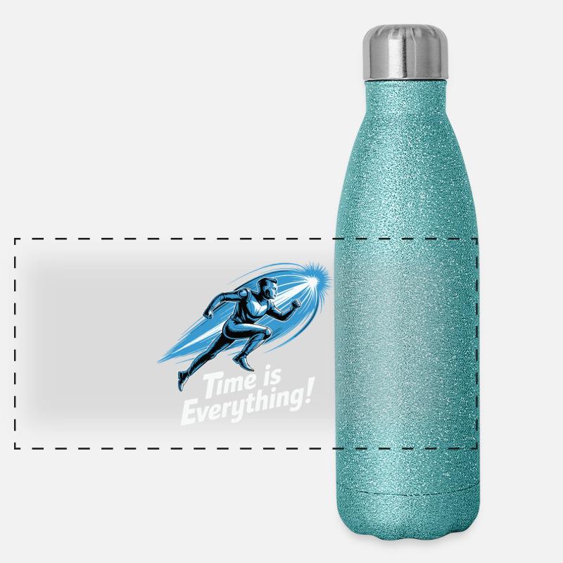 Le temps est tout, coureur Gourde isotherme panoramique pailletée 500 ml