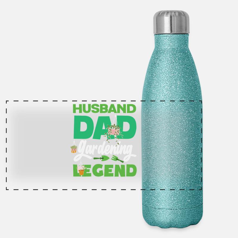 Husband, father, horticultural legend, plant lover Panoramic Glitter Thermal Bottle 500 ml
