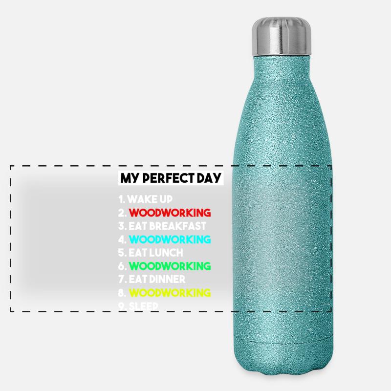 Maître menuisier Fabricant de sciures Menuisier Gourde isotherme panoramique pailletée 500 ml