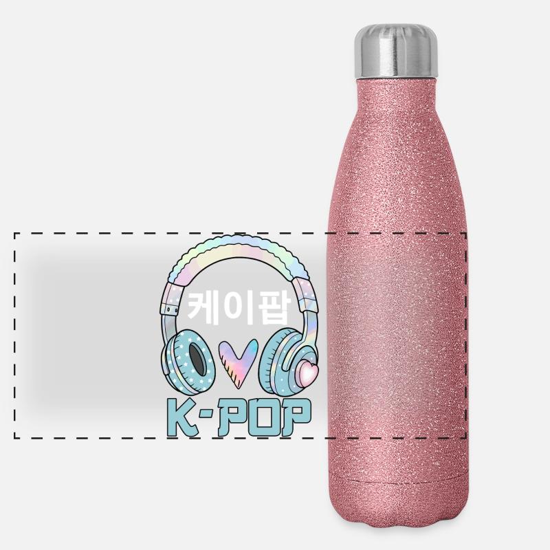 K Pop 케이팝 Gourde isotherme panoramique pailletée 500 ml